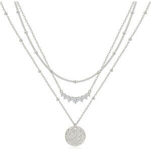 Trendy Layering Cross Necklace Set: Adjustable Gold & Silver Jewelry for Women